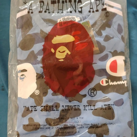 Mens Bape x Champion colab T - Picture 2 of 3